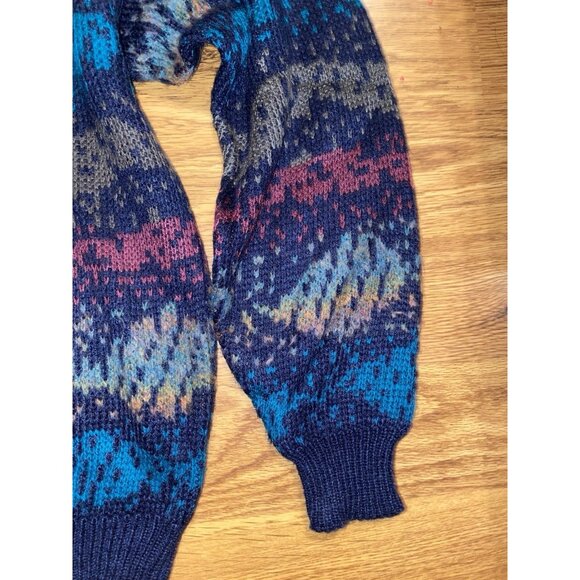 Vtg 1991 Saturdays NYC Mens Multicolored Abstract Sweater Mens Large - Picture 3 of 5